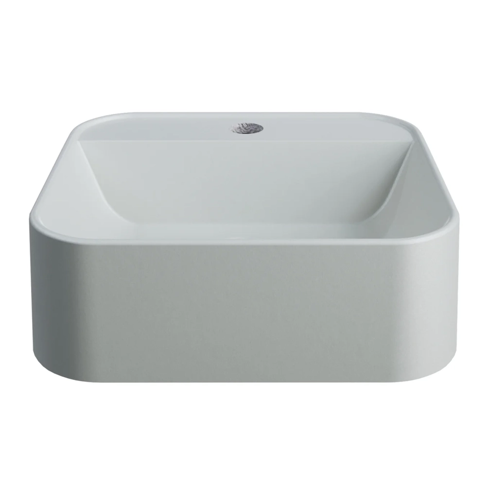 Cuba Pia Para Banheiro Quadrada 32cm Ágata C08 Cinza - Mpozenato