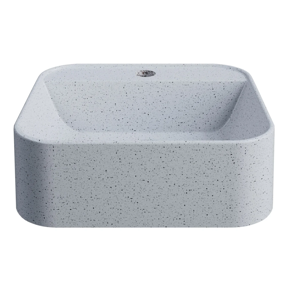 Cuba Pia Para Banheiro Quadrada 32cm Ágata C08 Branco Granit - Mpozenato