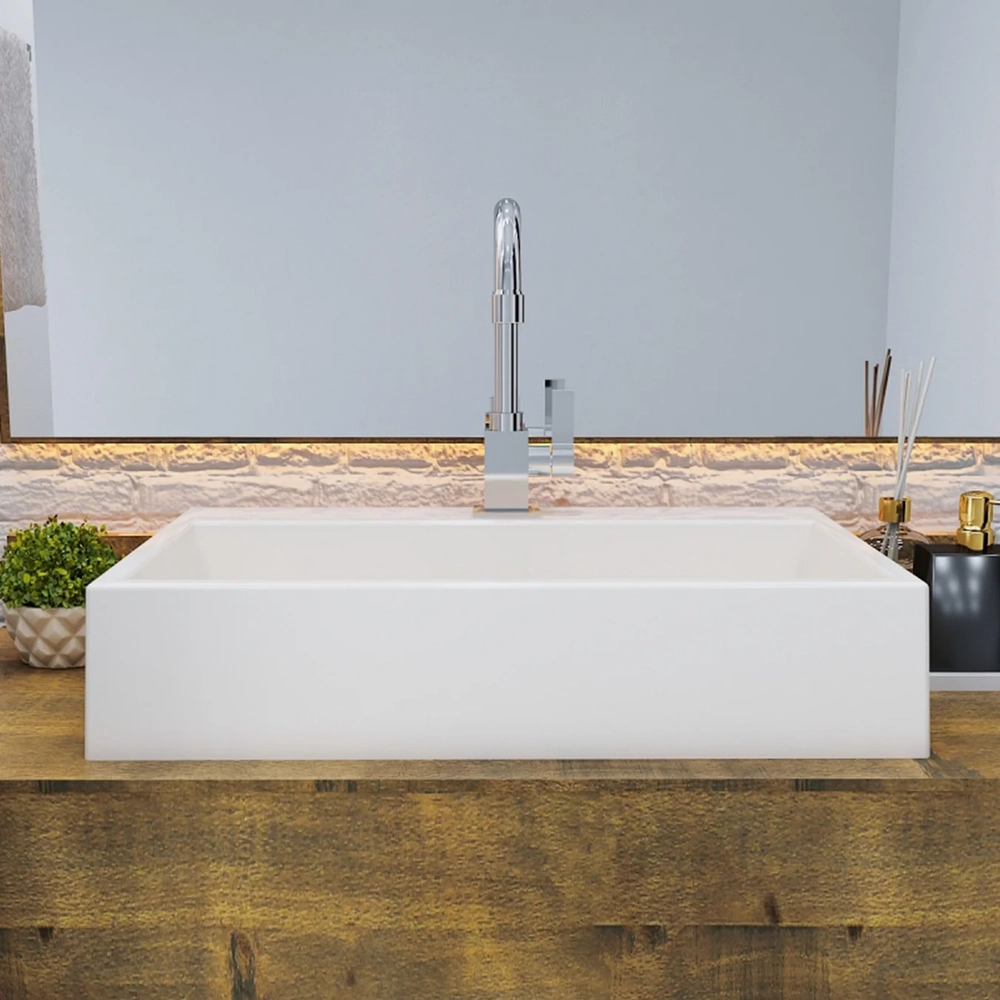 Cuba Pia de Apoio Para Banheiro Retangular 55cm Ivy C08 Bege - Mpozenato