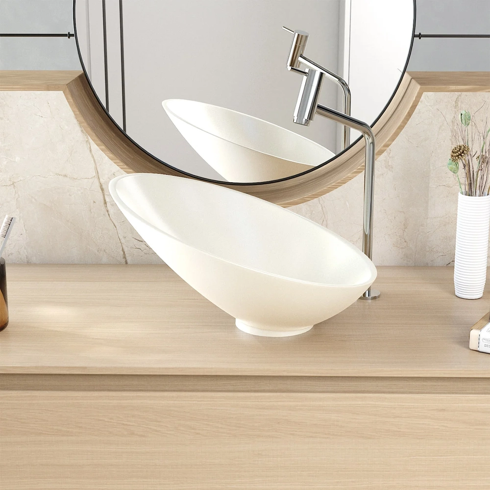 Cuba Pia Para Banheiro Meia Lua 39cm Thaís C08 Bege - Mpozenato