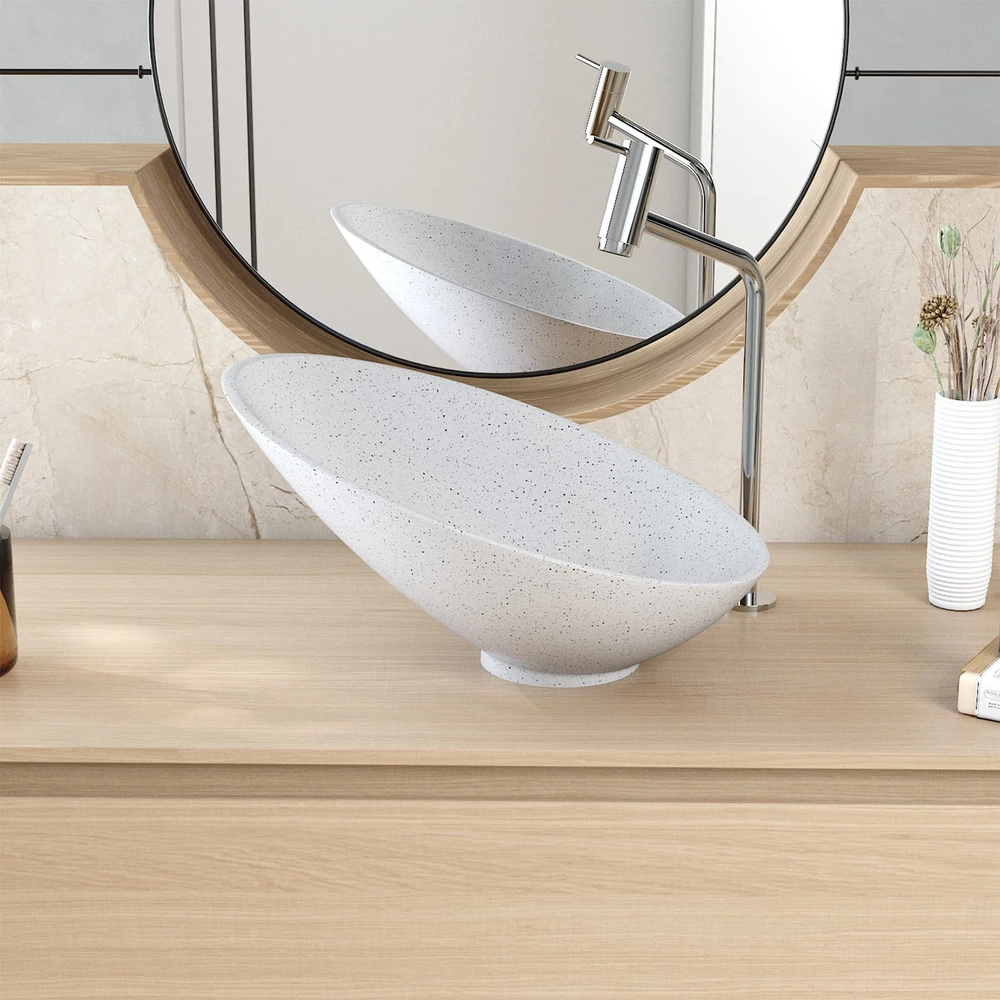 Cuba Pia Para Banheiro Meia Lua 39cm Thaís C08 Branco Granit - Mpozenato