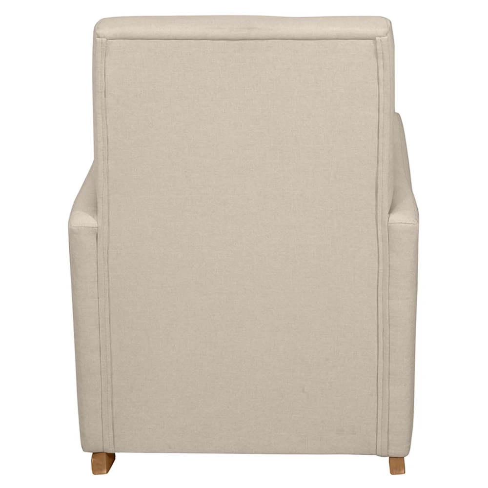 Poltrona Amamentação Base Balanço e Puff Lola Linho Bege F03 - Mpozenato