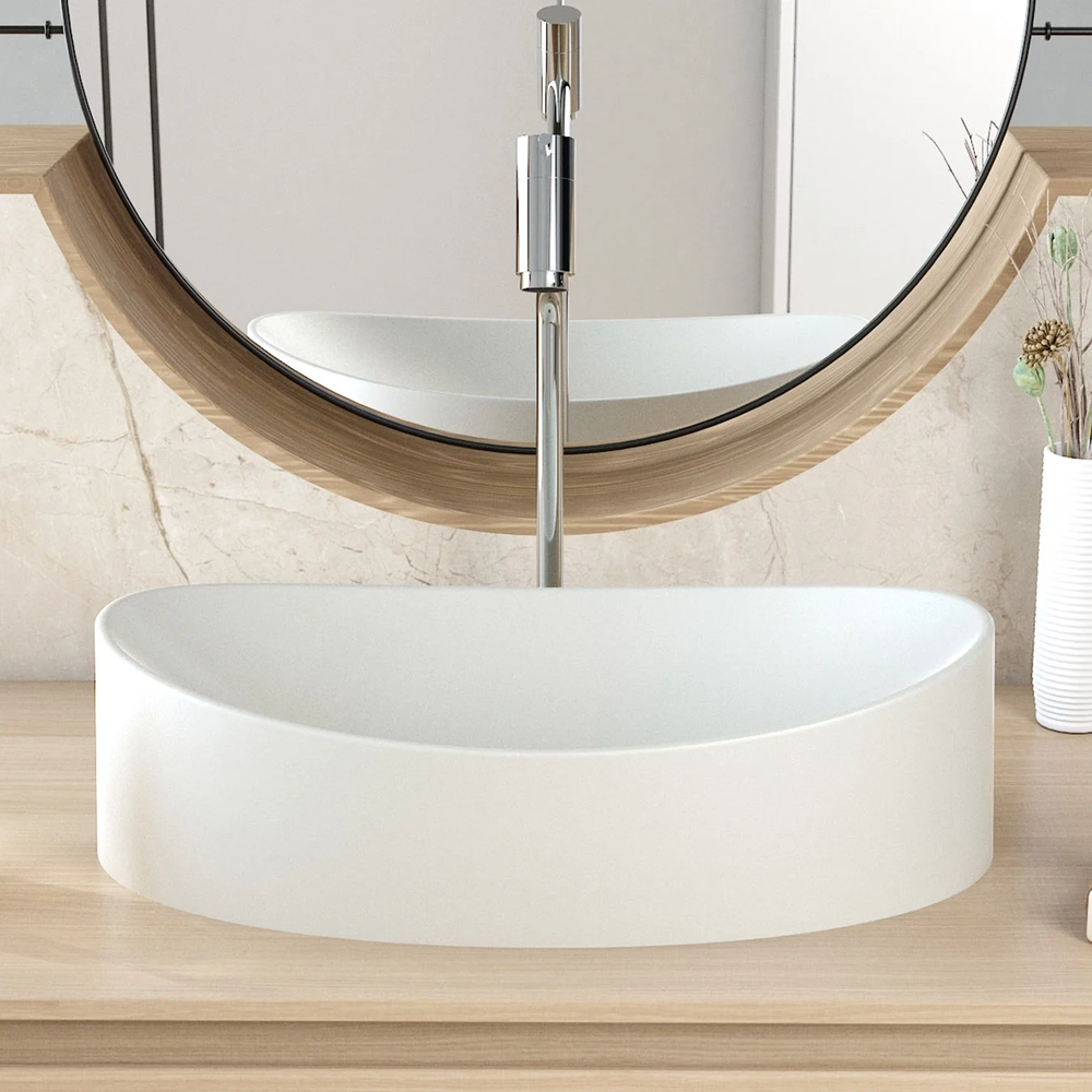 Cuba Pia Para Banheiro Oval Canoa 46cm Tânia C08 Cinza - Mpozenato