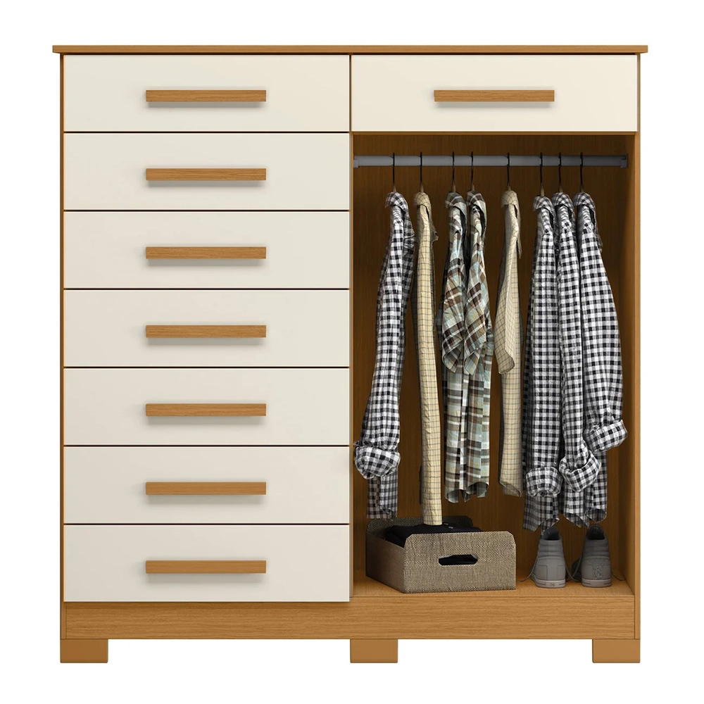 Cômoda Para Quarto 2 Portas 125cm Verona Off/Cinamomo       - Albatroz