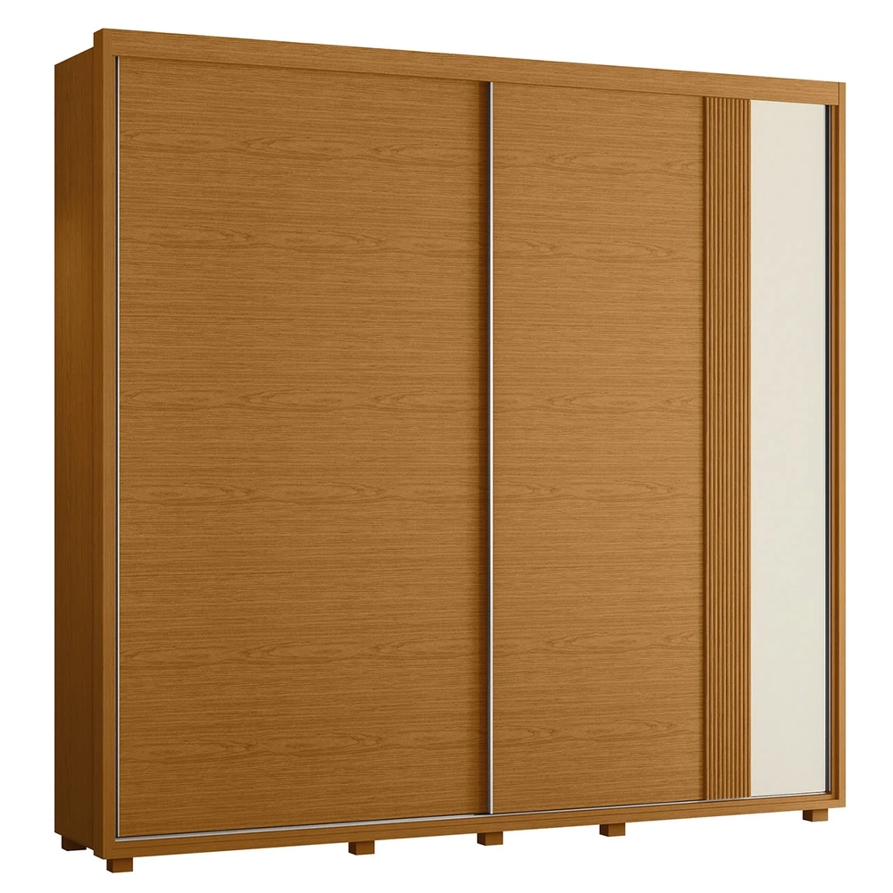 Guarda Roupa Casal 240cm 2 Portas Aline Flex A02 Off/Sálvia - Mpozenato