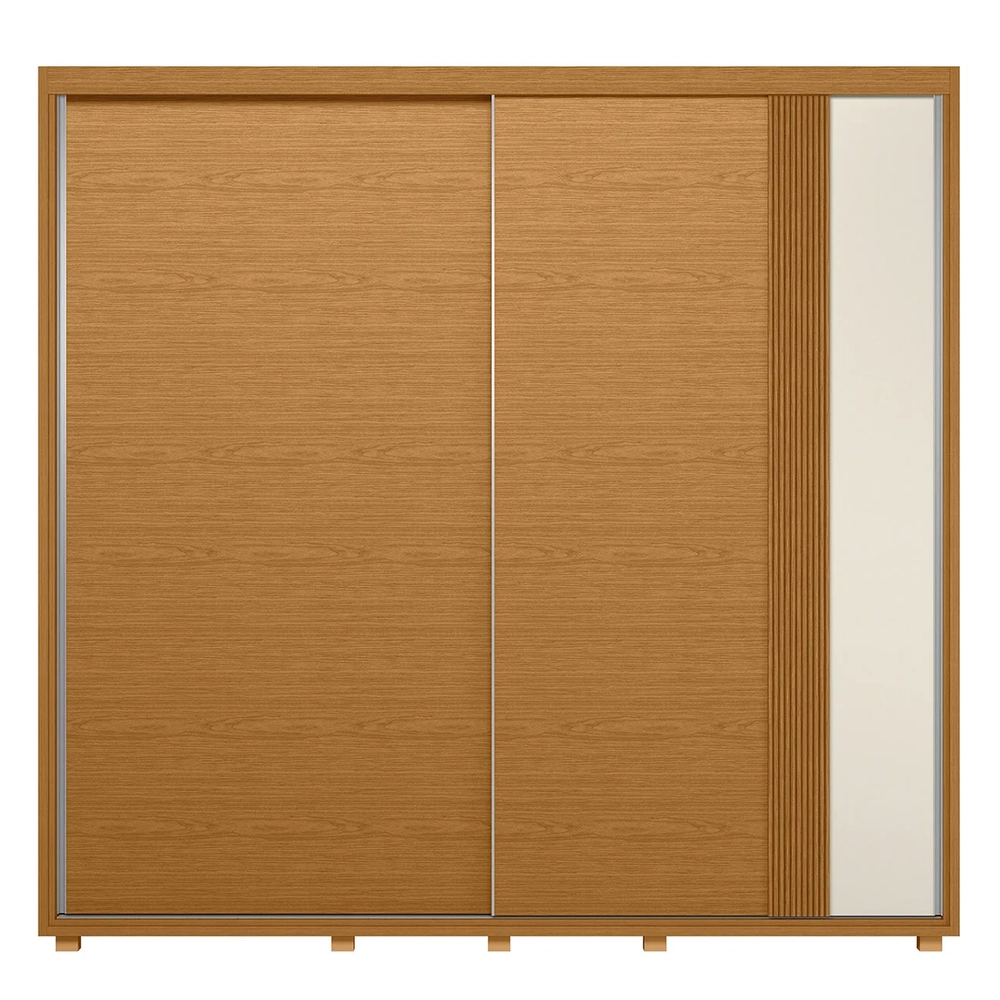 Guarda Roupa Casal 240cm 2 Portas Aline Flex A02 Off/Sálvia - Mpozenato