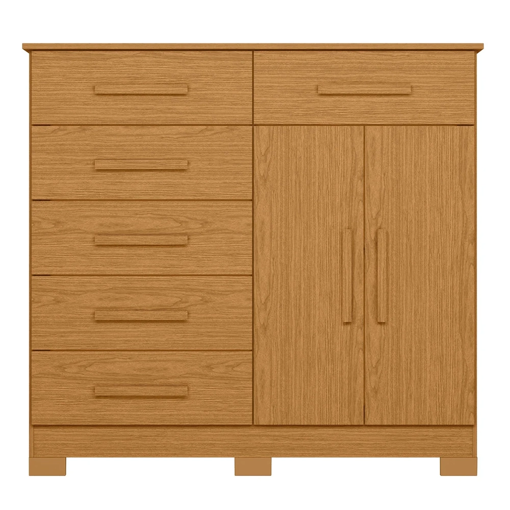 Cômoda Para Quarto 2 Portas 124cm Ester A02 Cinamomo        - Mpozenato