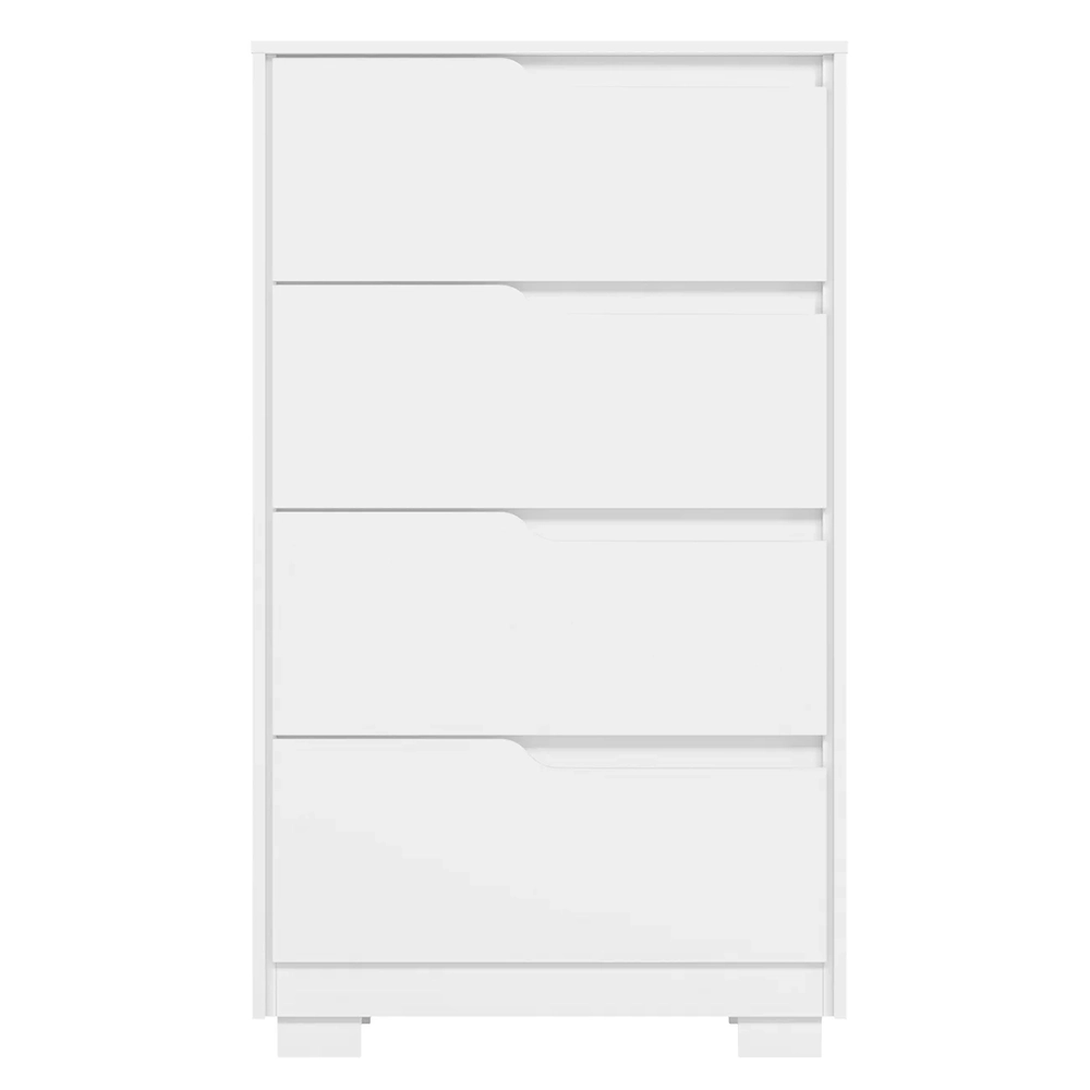 Cômoda Para Quarto 4 Gavetas 70cm Sole Flex Branco/Freijó   - Albatroz