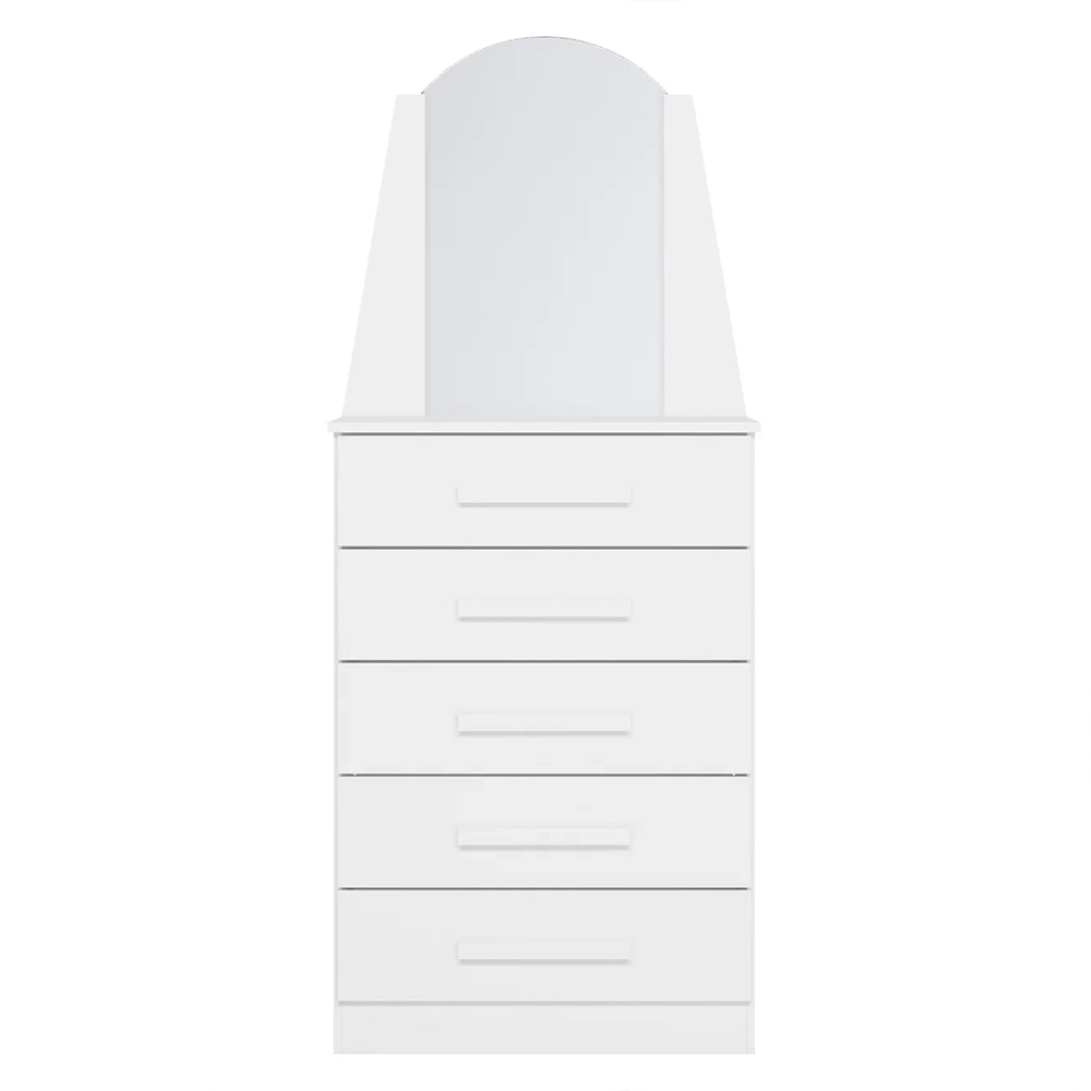 Cômoda Para Quarto Com Penteadeira Laris A02 Branco         - Mpozenato