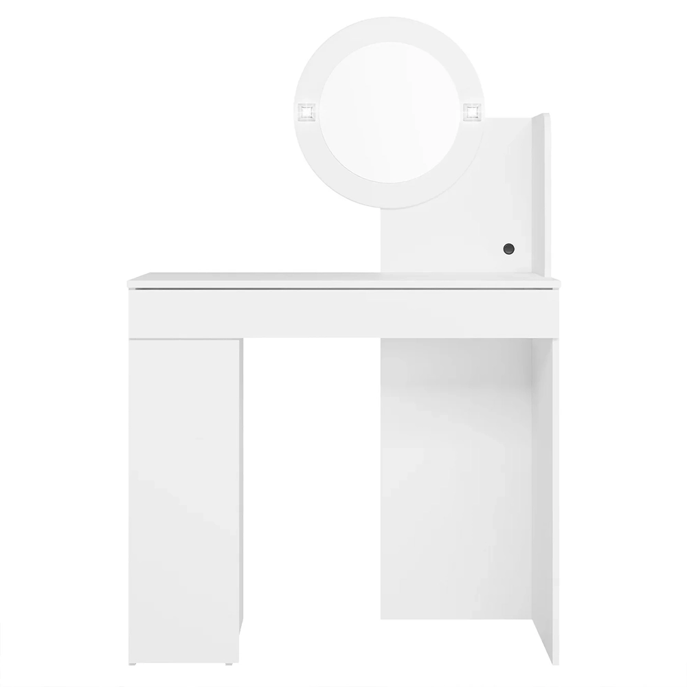 Penteadeira Camarim Escrivaninha com LED Sulla A02 Branco   - Mpozenato