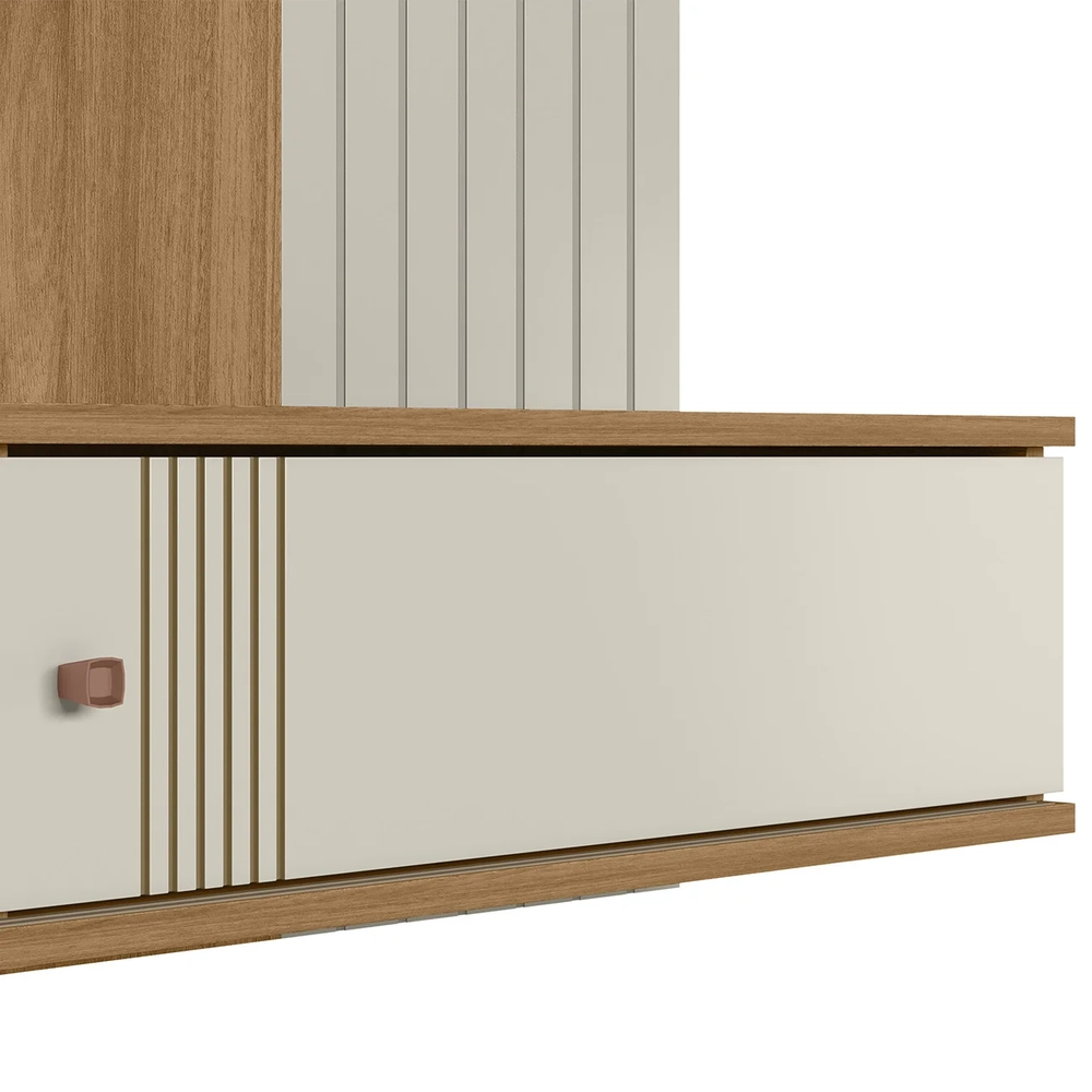 Painel TV 55 Pol e Bancada Suspensa Romeo Nature/Off Flex Z49 - Mpozenato