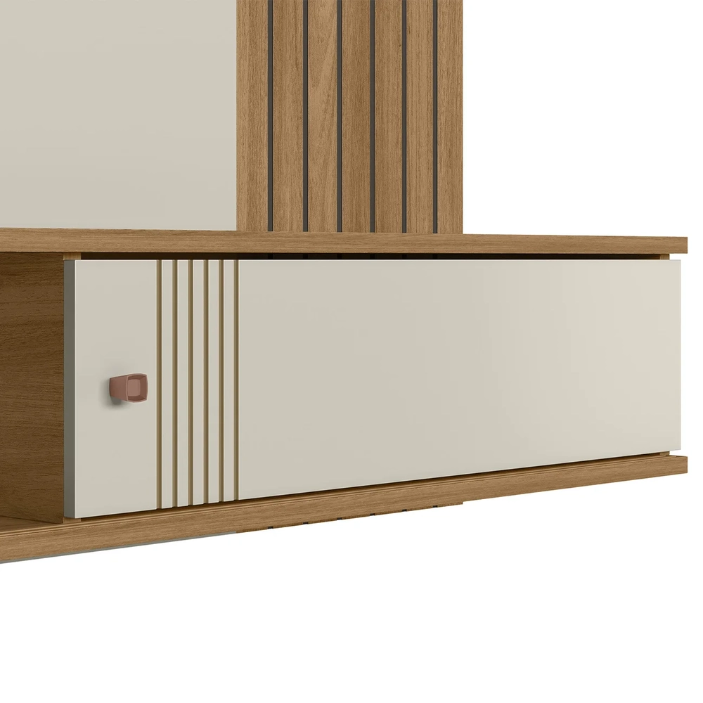 Painel TV 55 Pol e Bancada Suspensa Romeo Off/Nature Flex Z49 - Mpozenato