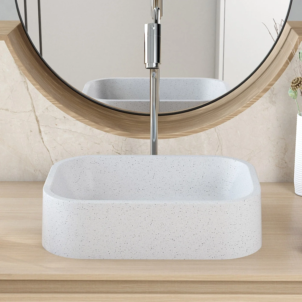 Cuba Pia Para Banheiro Retangular 38cm Dalila C08 Branco Granit - Mpozenato