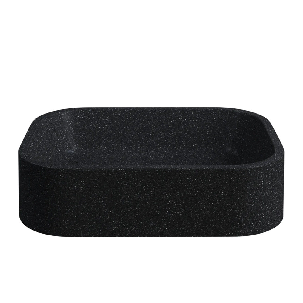 Cuba Pia Para Banheiro Retangular 38cm Dalila C08 Preto Granit - Mpozenato