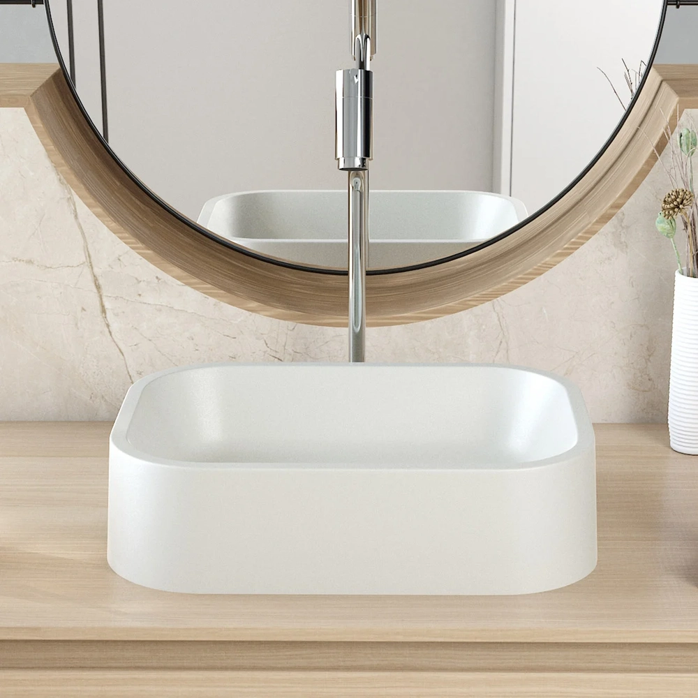 Cuba Pia Para Banheiro Retangular 38cm Dalila C08 Cinza - Mpozenato