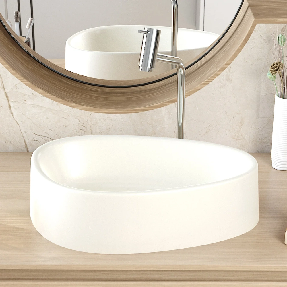 Cuba Pia Para Banheiro Gota 43cm Maitê C08 Bege - Mpozenato