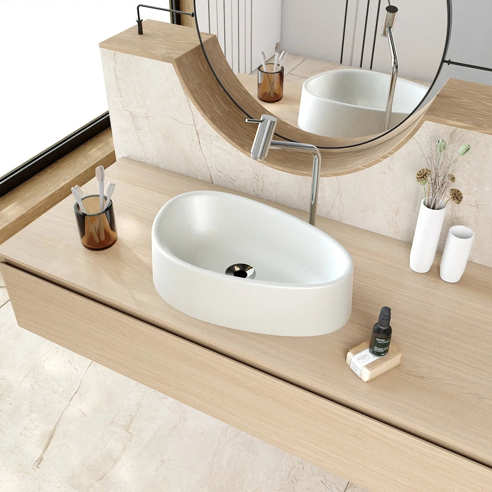 Cuba Pia Para Banheiro Gota 43cm Maitê C08 Cinza - Mpozenato