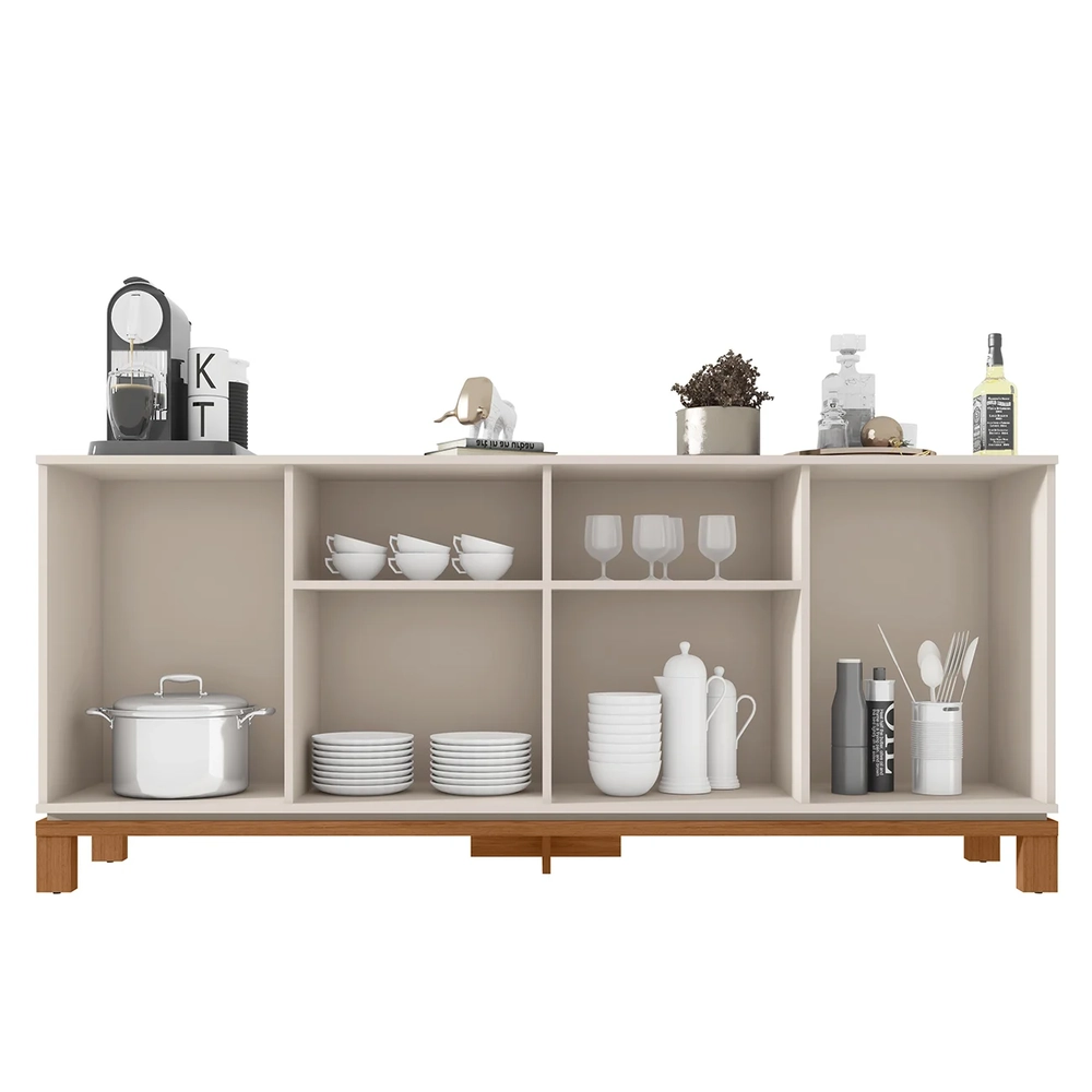 Balcão Buffet Sala de Jantar 179cm Lucca Off/Freijó C01 - Mpozenato