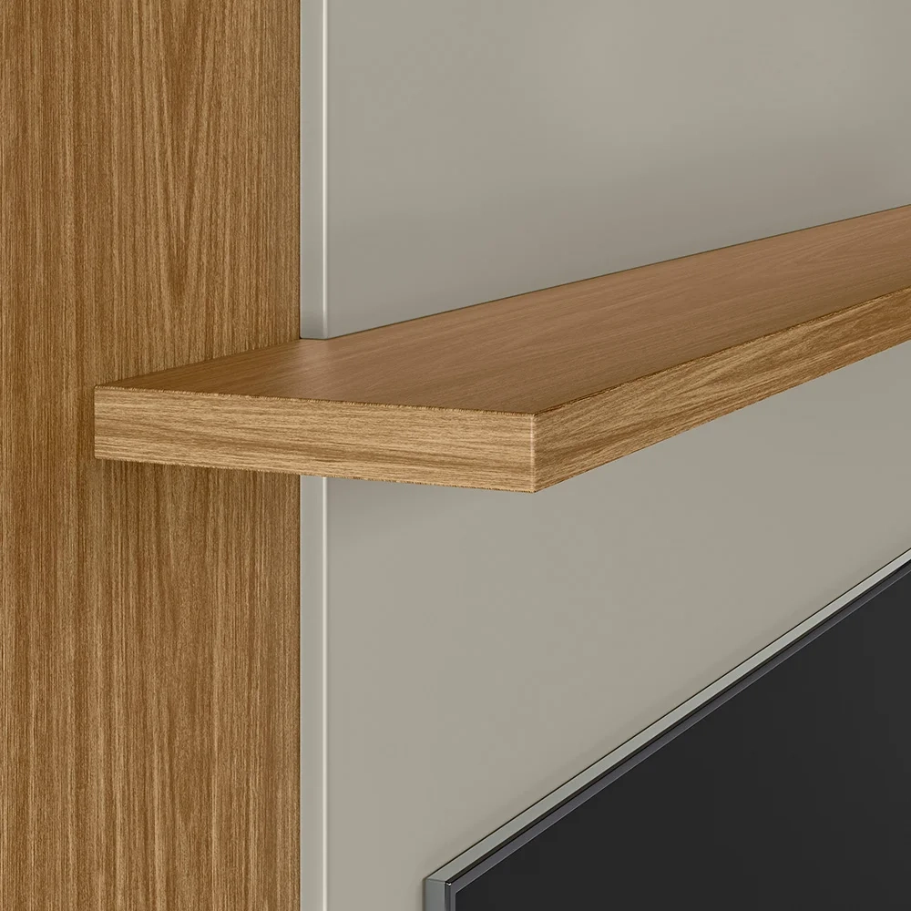 Painel TV 55 Pol Extensível até 180cm Lana Nature/Off Flex L06 - Mpozenato