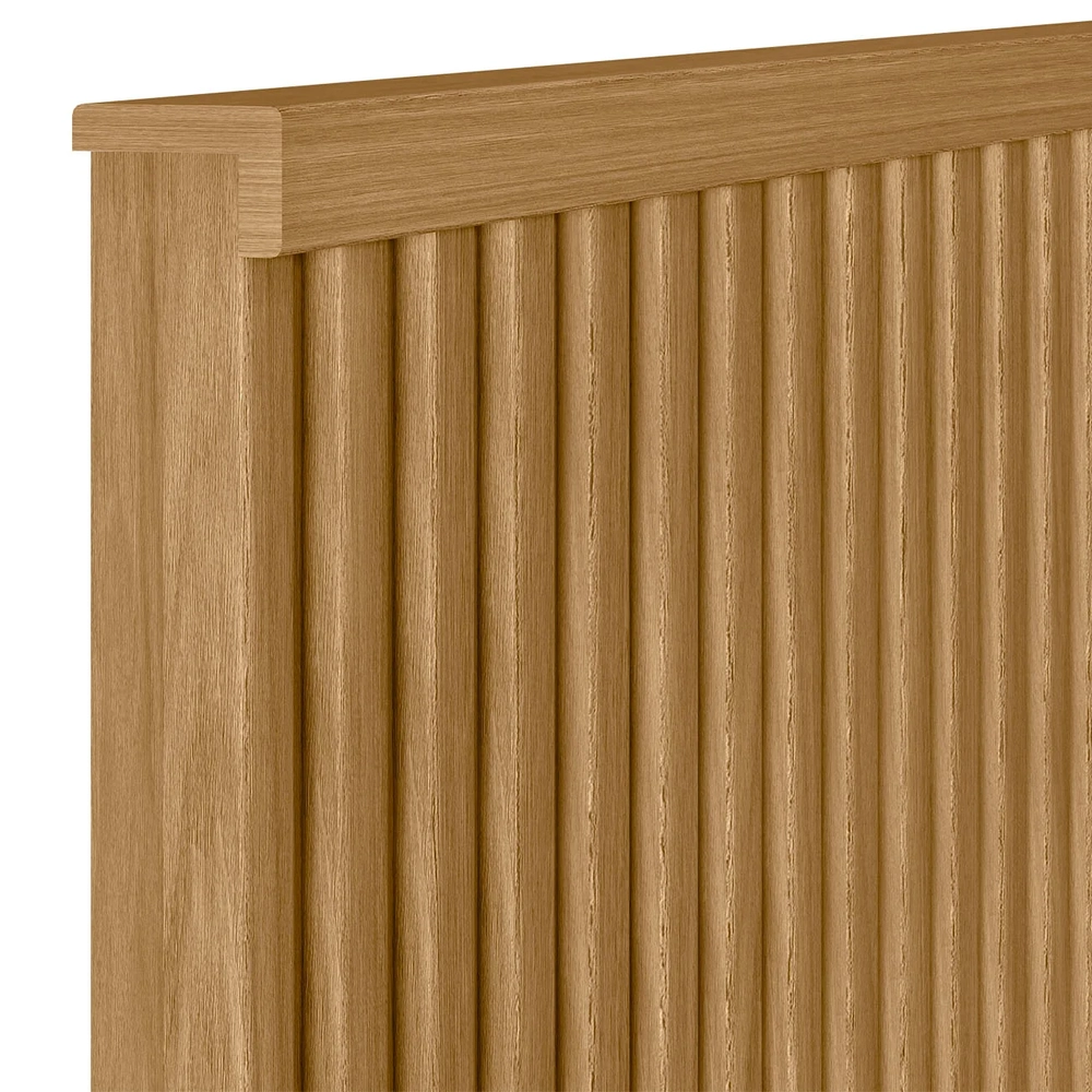 Cabeceira Casal e Queen Painel Ripado 241cm Palmeira Nature L06 - Mpozenato