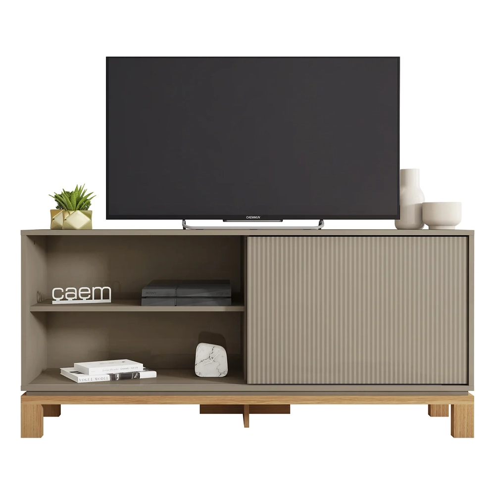 Rack Bancada Para TV 45 Pol 136cm Lucca Areia/Freijó C01 - Mpozenato