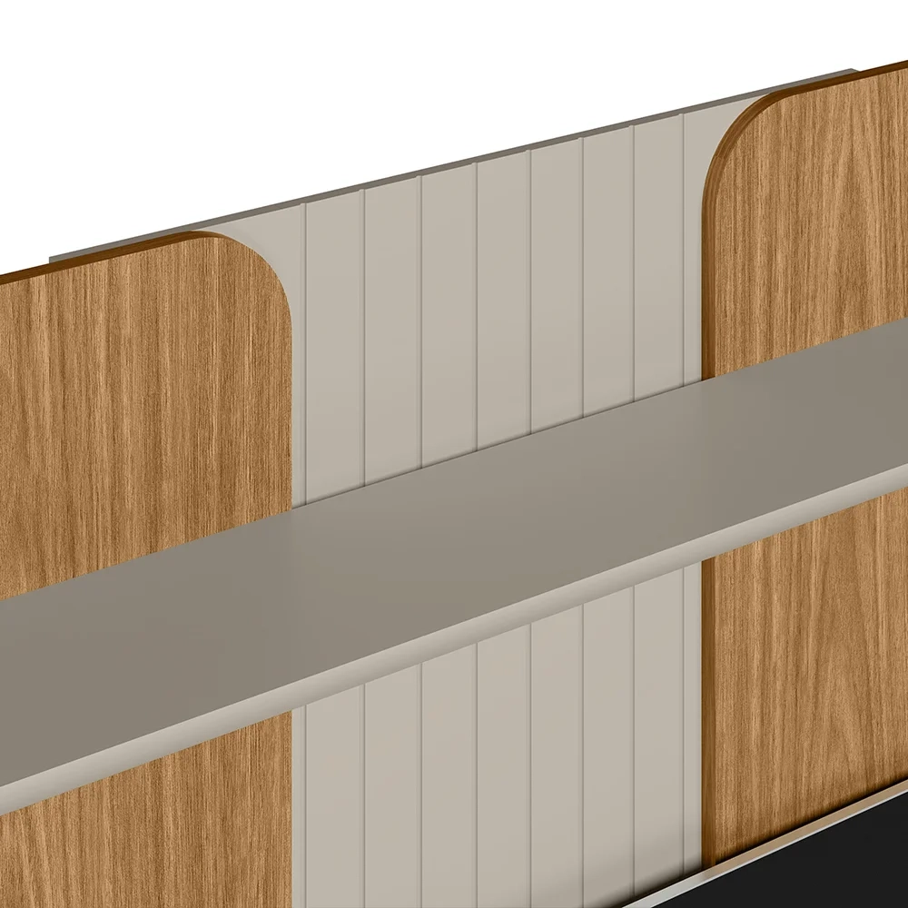 Painel TV 65 Pol e Bancada Suspensa Illumi Tauari/Off L06 - Mpozenato