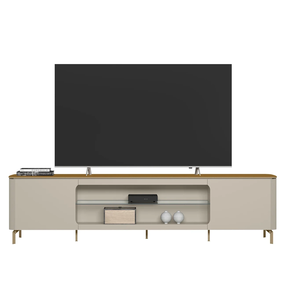 Rack Bancada Para TV 85 Pol 239cm Martan Tauari/Off Flex L06 - Mpozenato