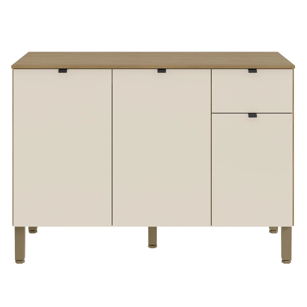 Balcão de Cozinha Com Tampo 120cm Laura Plus Soft/Freijó Z06 - Mpozenato