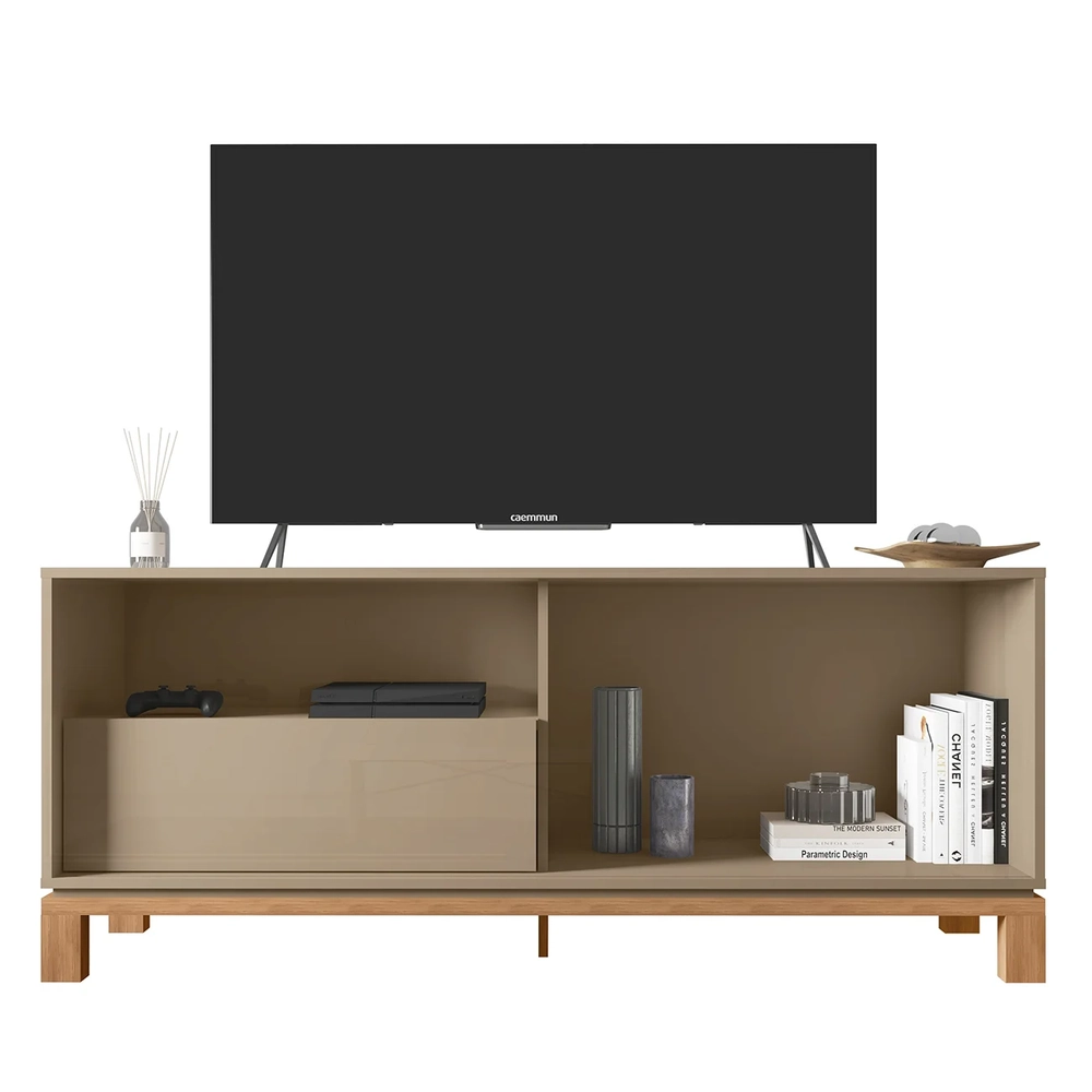 Rack Bancada Para TV 55 Pol 150cm Lucca Areia/Freijó C01 - Mpozenato