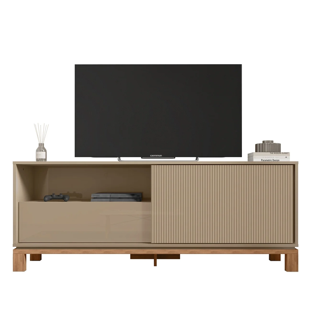 Rack Bancada Para TV 55 Pol 150cm Lucca Areia/Freijó C01 - Mpozenato