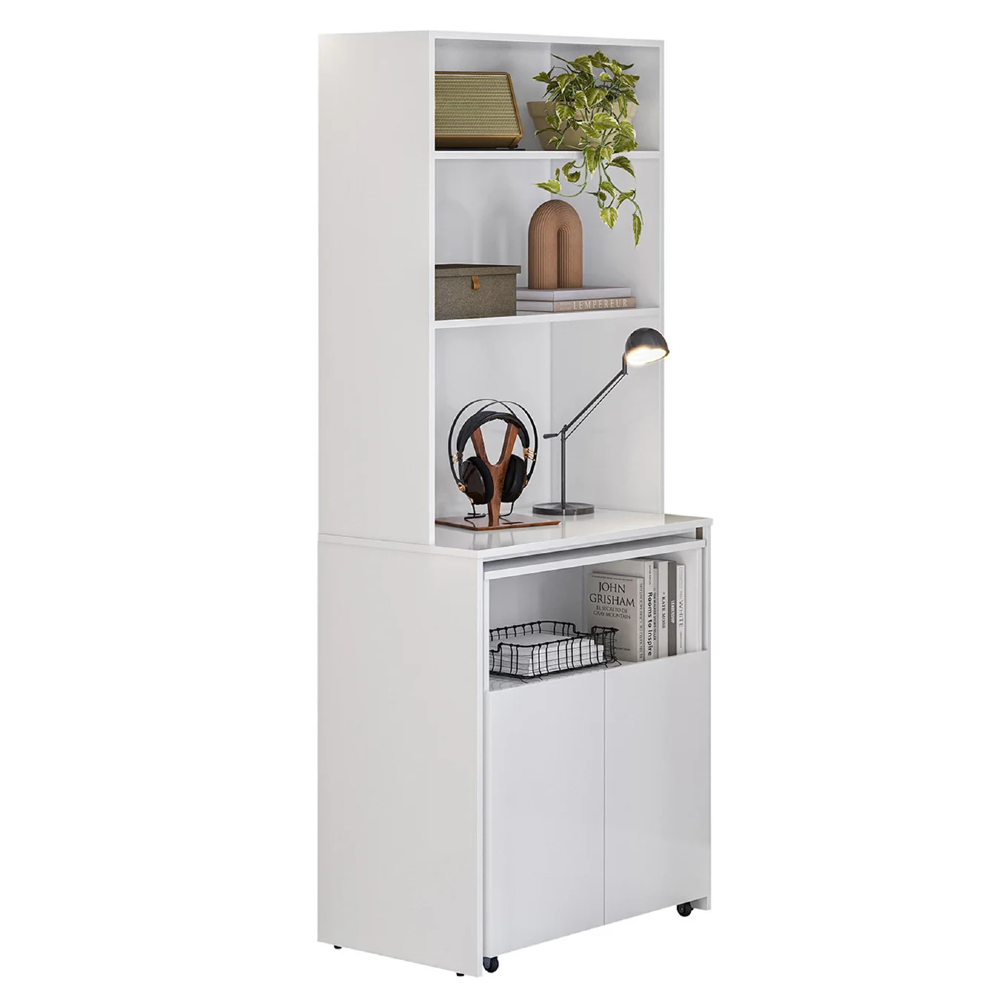 Mesa Escrivaninha Bancada de Estudos Para Quarto Salt Branco Z06 - Mpozenato