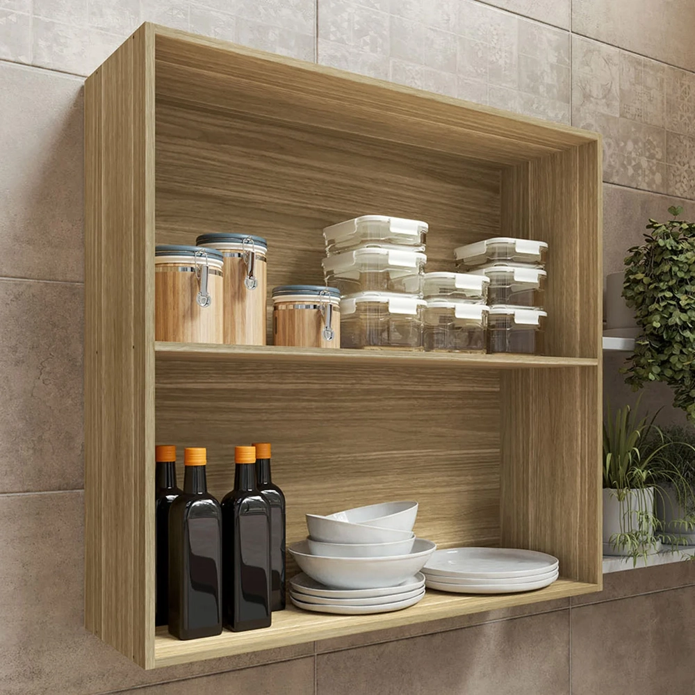 Armário de Cozinha Aéreo 2 Portas 80cm Minsk Freijó/Soft Z06 - Mpozenato