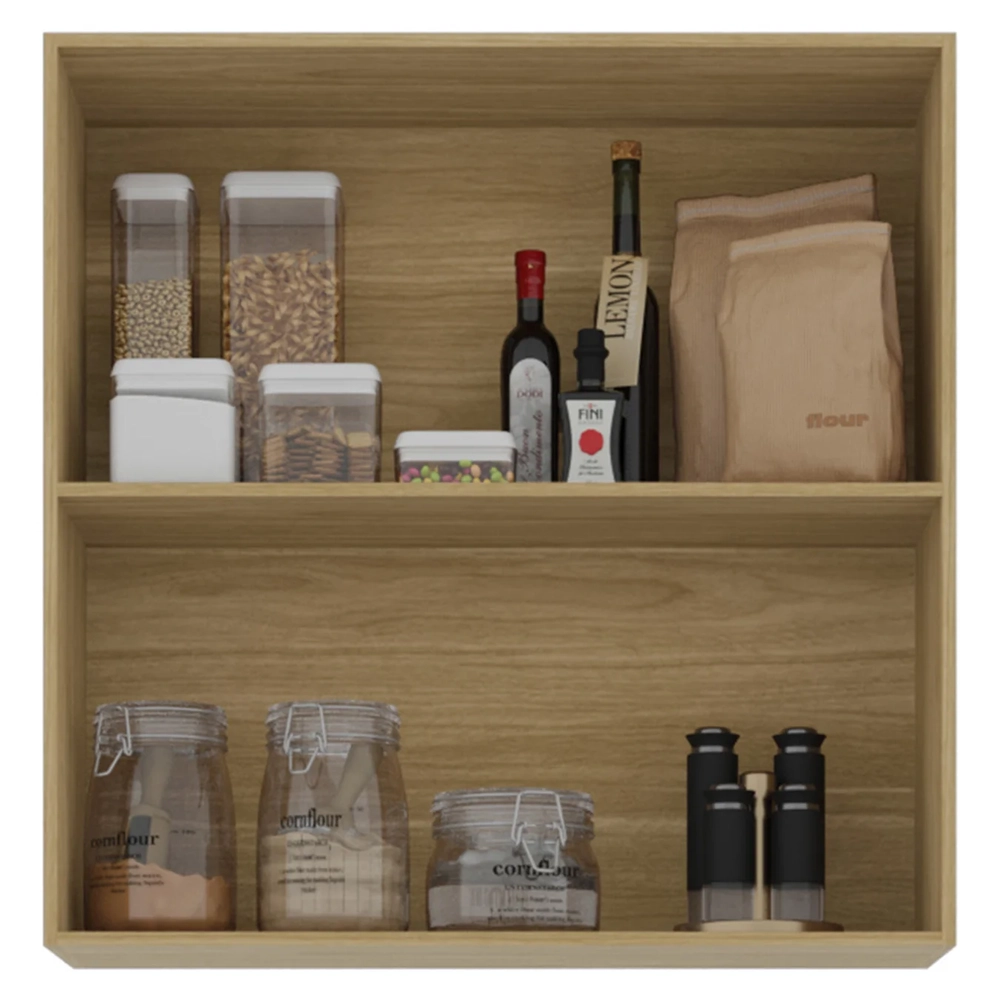 Armário de Cozinha Aéreo 2 Portas 80cm Minsk Freijó/Soft Z06 - Mpozenato