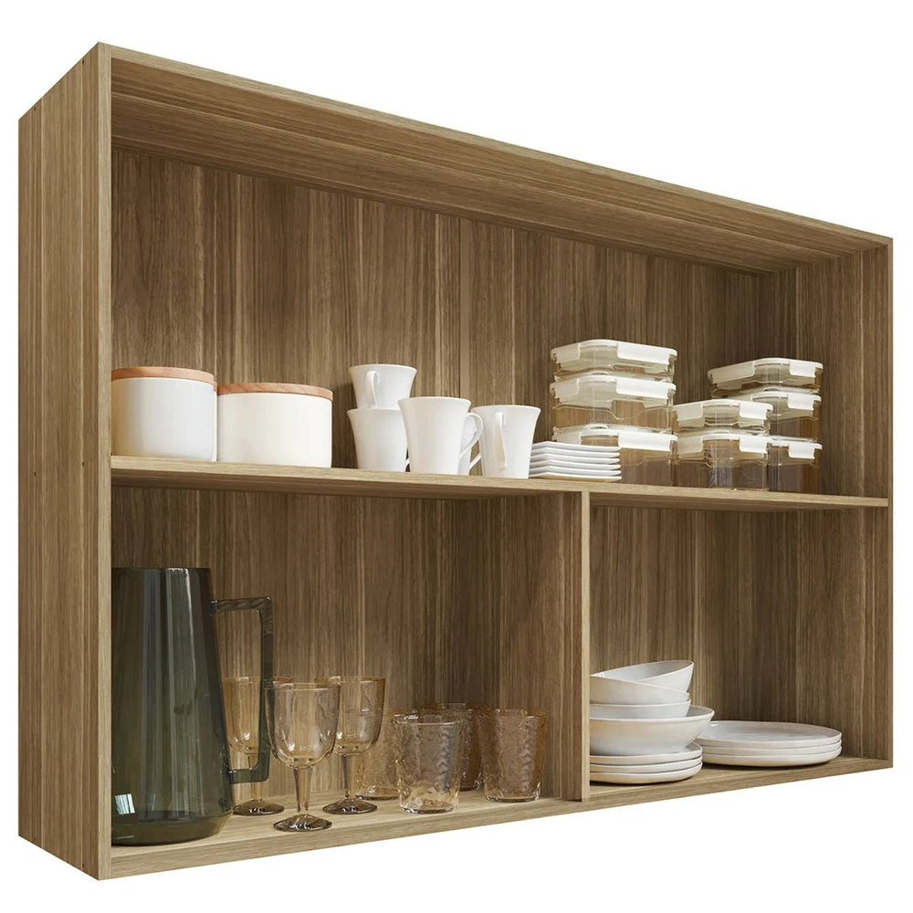 Armário de Cozinha Aéreo 2 Portas 120cm Minsk Freijó Z06 - Mpozenato