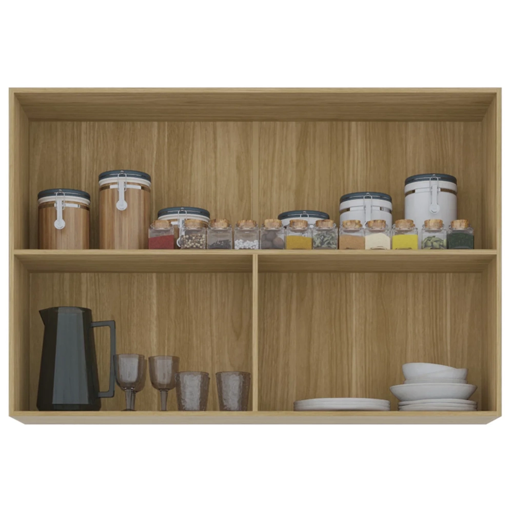 Armário de Cozinha Aéreo 2 Portas 120cm Minsk Freijó Z06 - Mpozenato