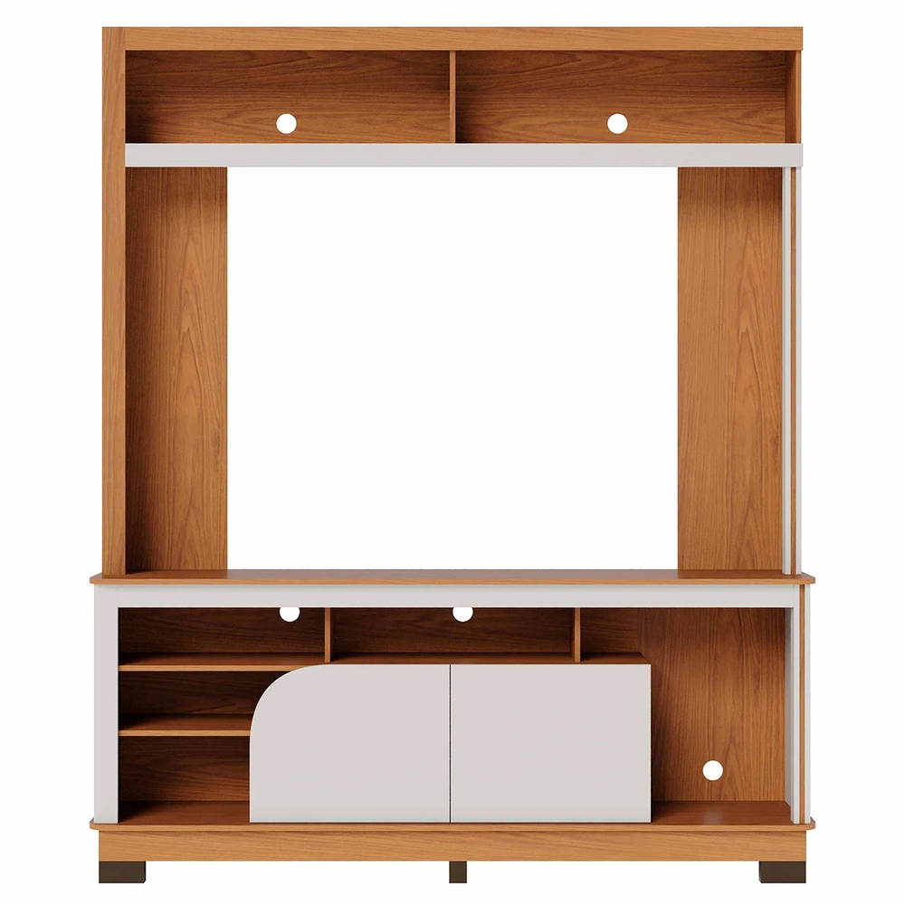 Estante Para TV 65 Pol 160cm Braga Freijó/Off White C05     - Mpozenato