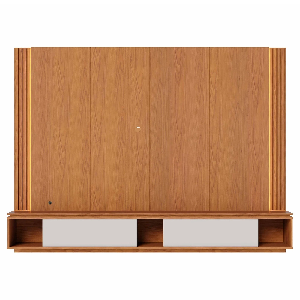 Painel TV 75 Pol e Bancada Suspensa Trento Freijó/Off White C05 - Mpozenato