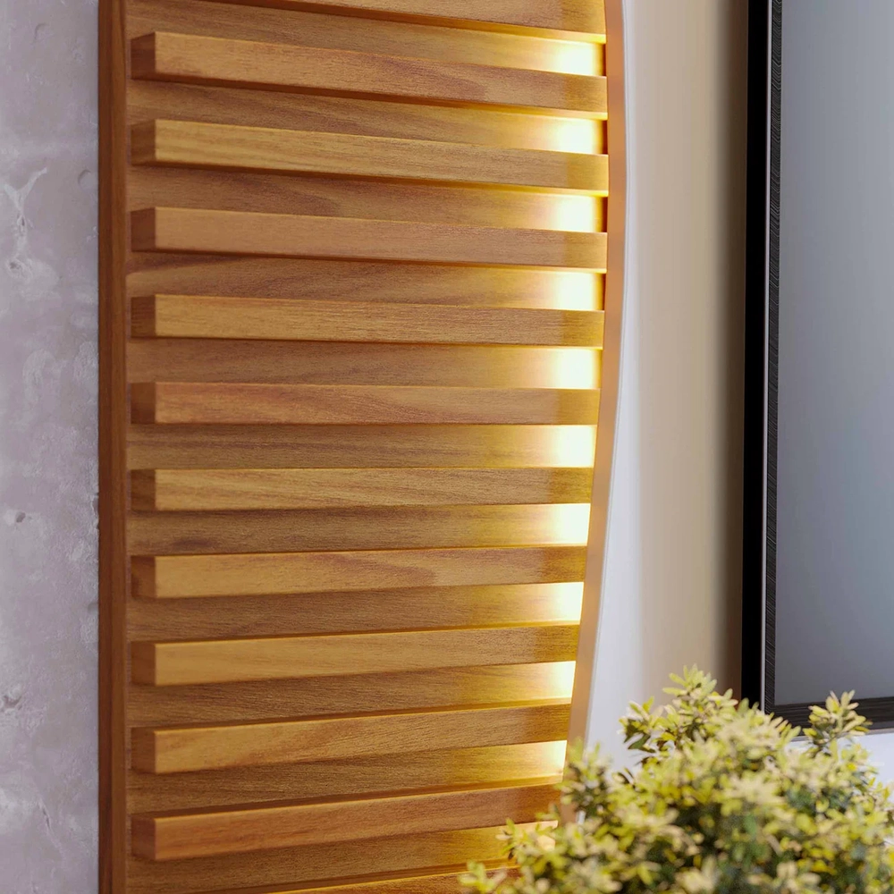 Painel TV 65 Pol e Bancada Suspensa Sintra Off White/Freijó C05 - Mpozenato