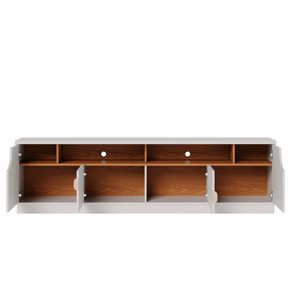 Rack Bancada Para TV 75 Pol 200cm Brescia Off White/Freijó C05 - Mpozenato