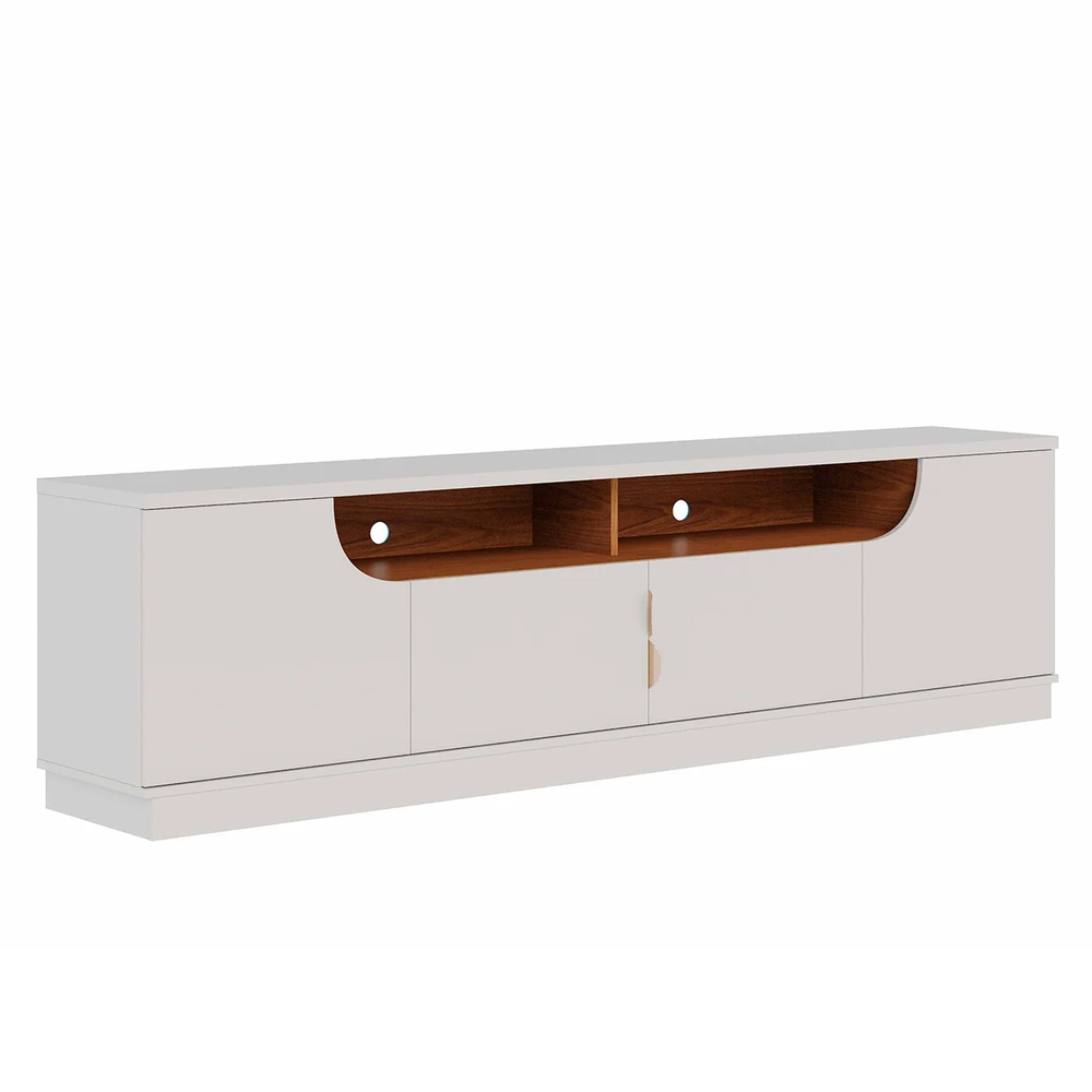 Rack Bancada Para TV 75 Pol 200cm Brescia Off White/Freijó C05 - Mpozenato