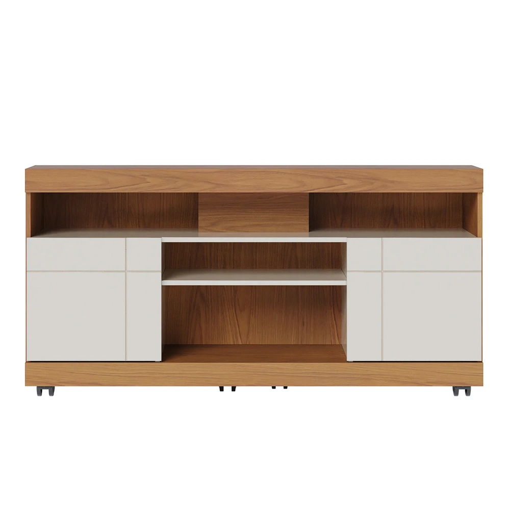 Rack Bancada Para TV 47 Pol 136cm Pavia Freijó/Off White C05 - Mpozenato