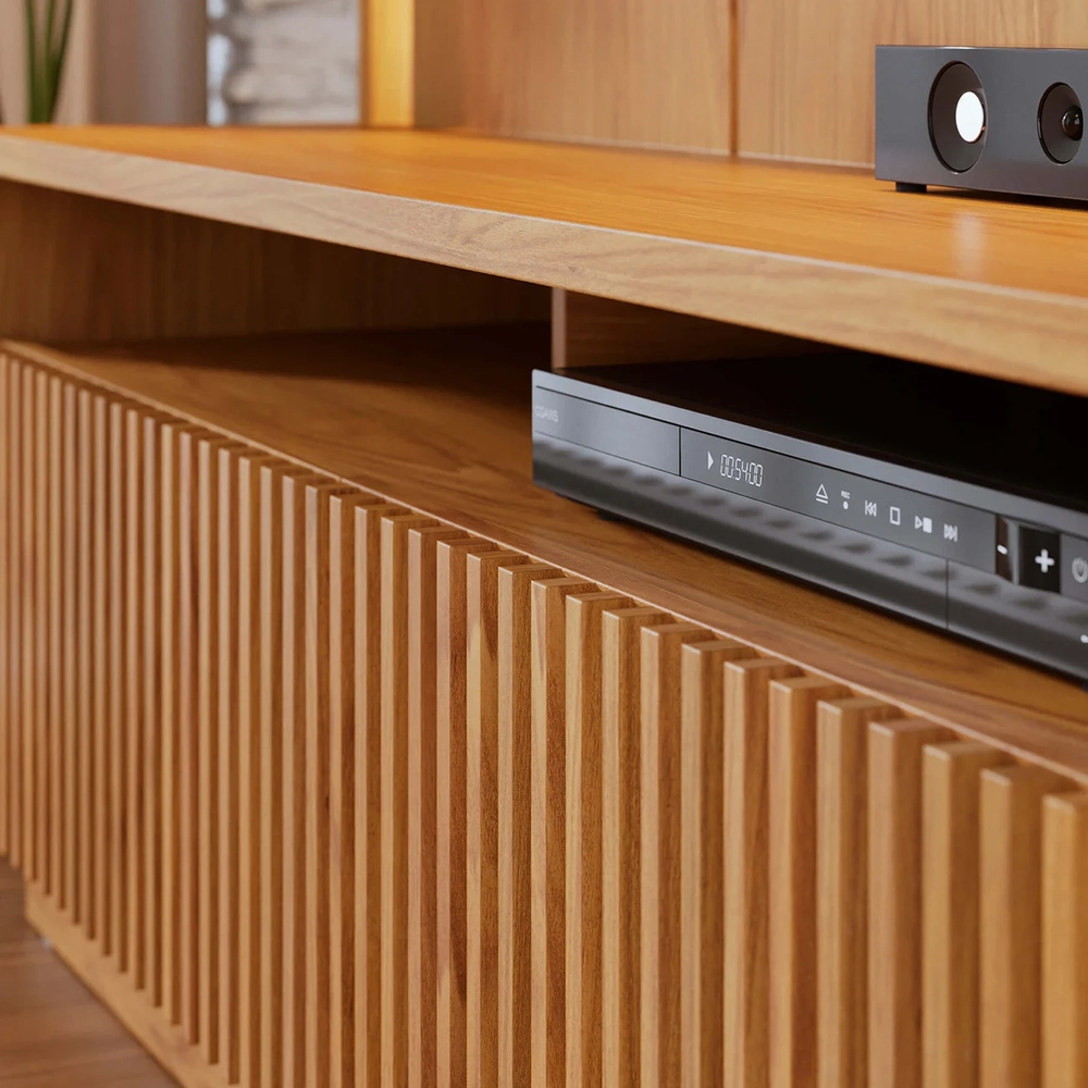 Estante Painel TV 75 Pol Com LED 200cm Mafra Freijó C05    - Mpozenato