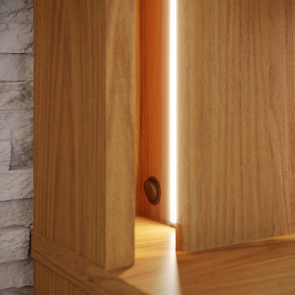 Estante Painel TV 75 Pol Com LED 200cm Mafra Freijó C05    - Mpozenato