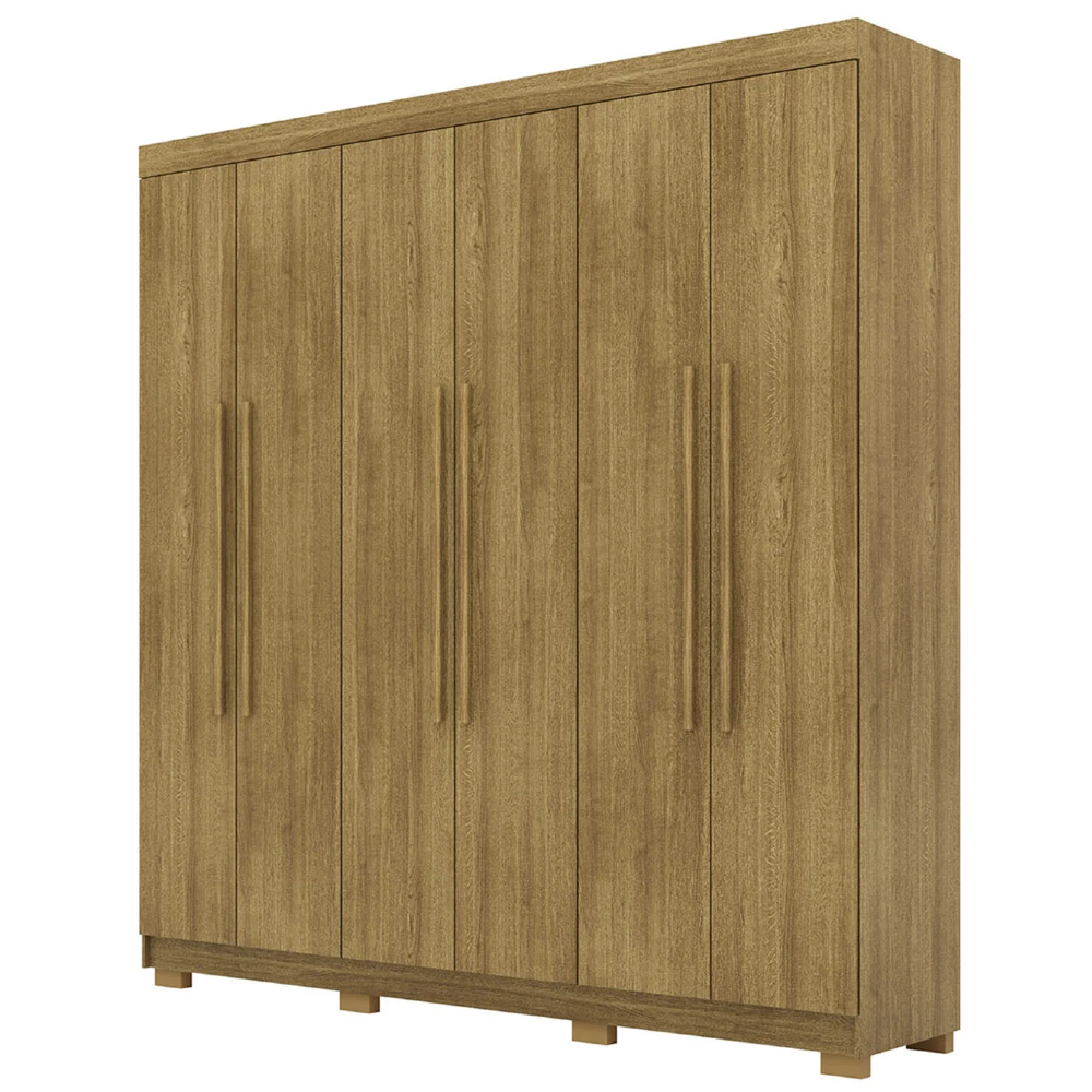 Guarda Roupa Casal 218cm 6 Portas Elegance Nature - Vila Rica