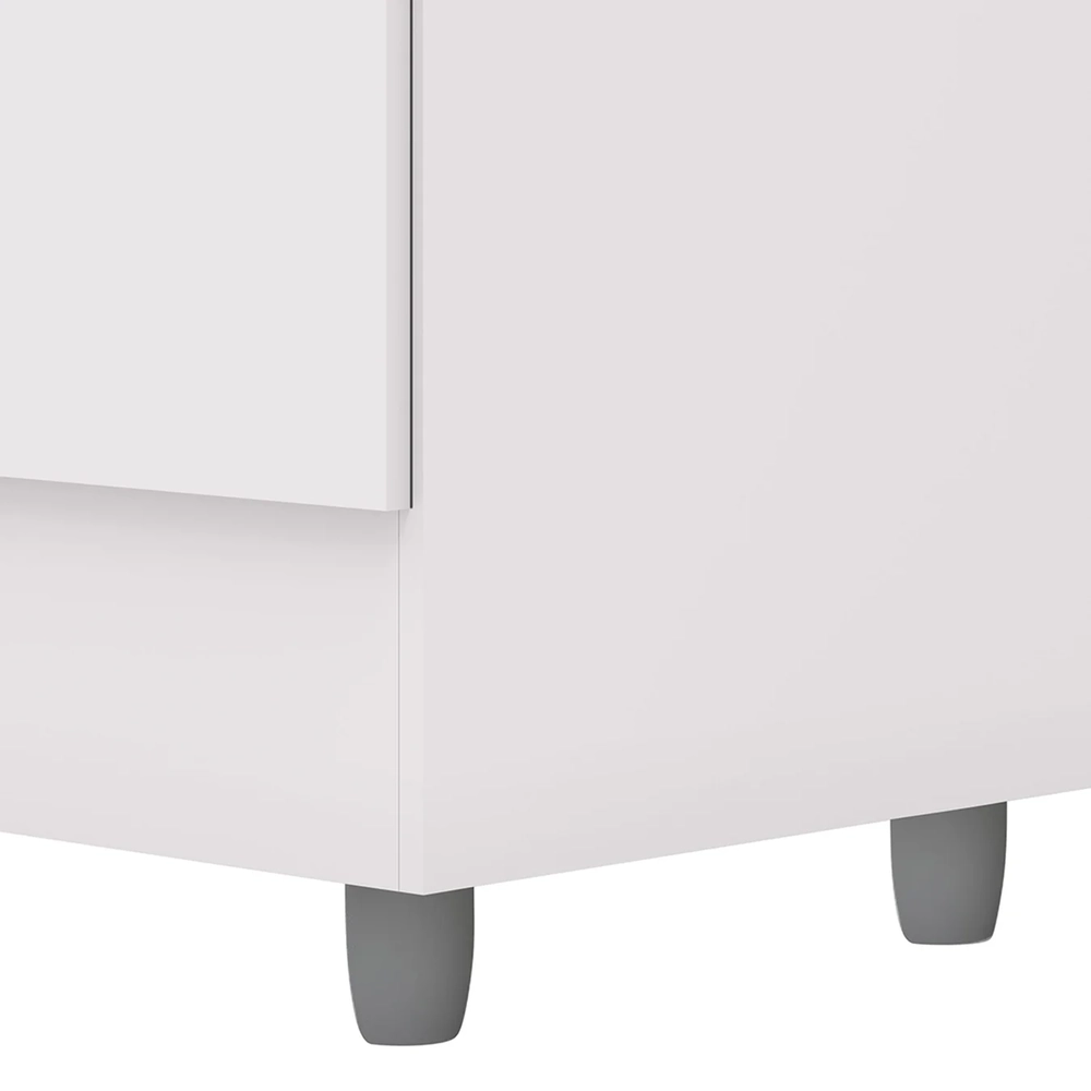 Guarda Roupa Solteiro 103cm Com 4 Portas Ideal Flex Branco - Vila Rica