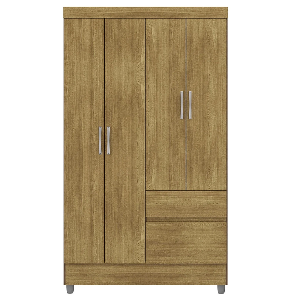 Guarda Roupa Solteiro 103cm Com 4 Portas Ideal Nature - Vila Rica
