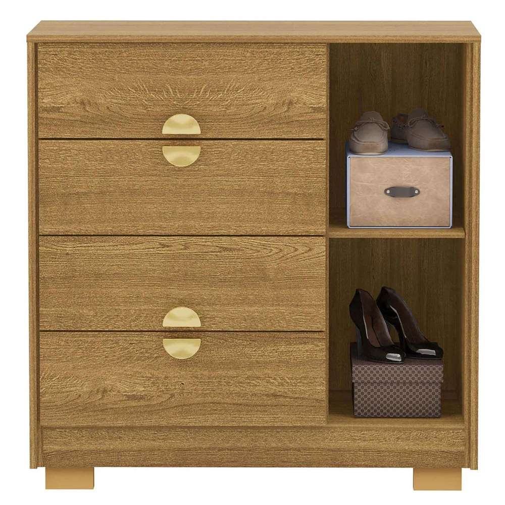 Cômoda Para Quarto 93cm Com 1 Porta Ilha Bela Nature - Vila Rica