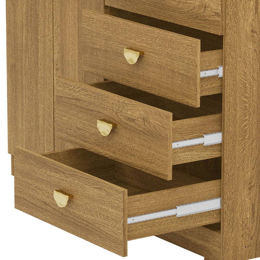 Guarda Roupa Cômoda 4 Gavetas 120cm Cristal Nature - Vila Rica