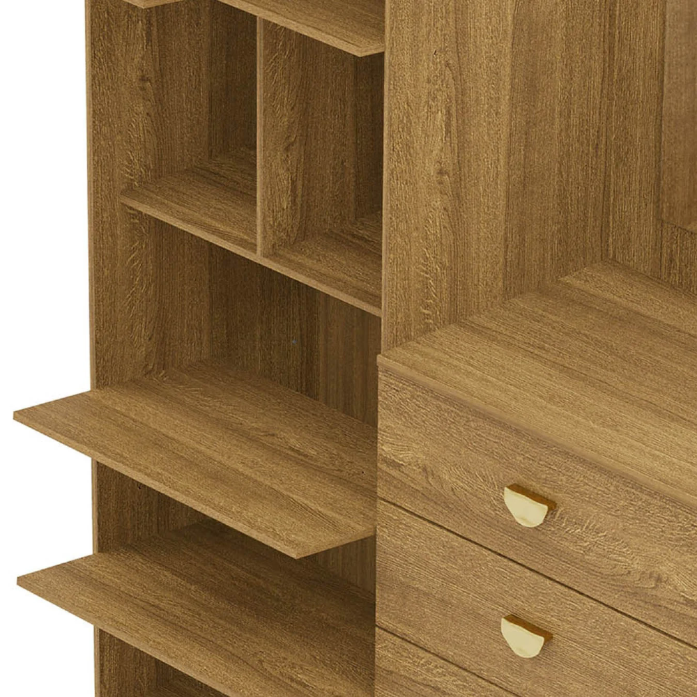 Guarda Roupa Cômoda 4 Gavetas 120cm Cristal Nature - Vila Rica