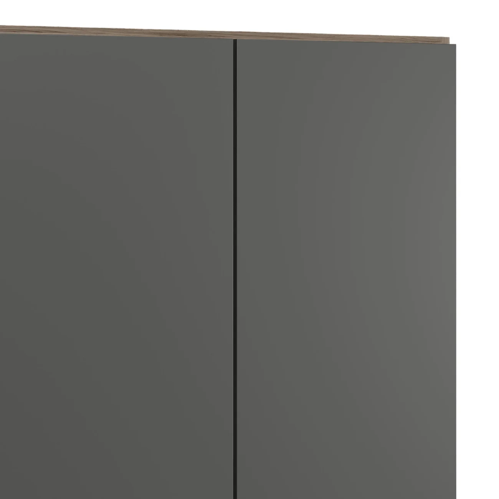 Armário de Cozinha Aéreo 120cm Maly N03 Carvalho/Grafite - Mpozenato